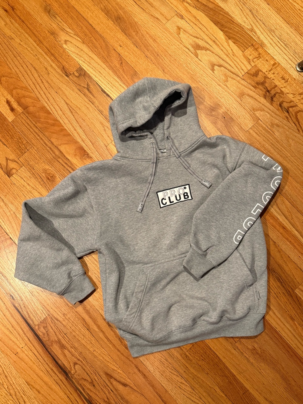 PRO Club Men's Gray Hoodie Sweatshirt